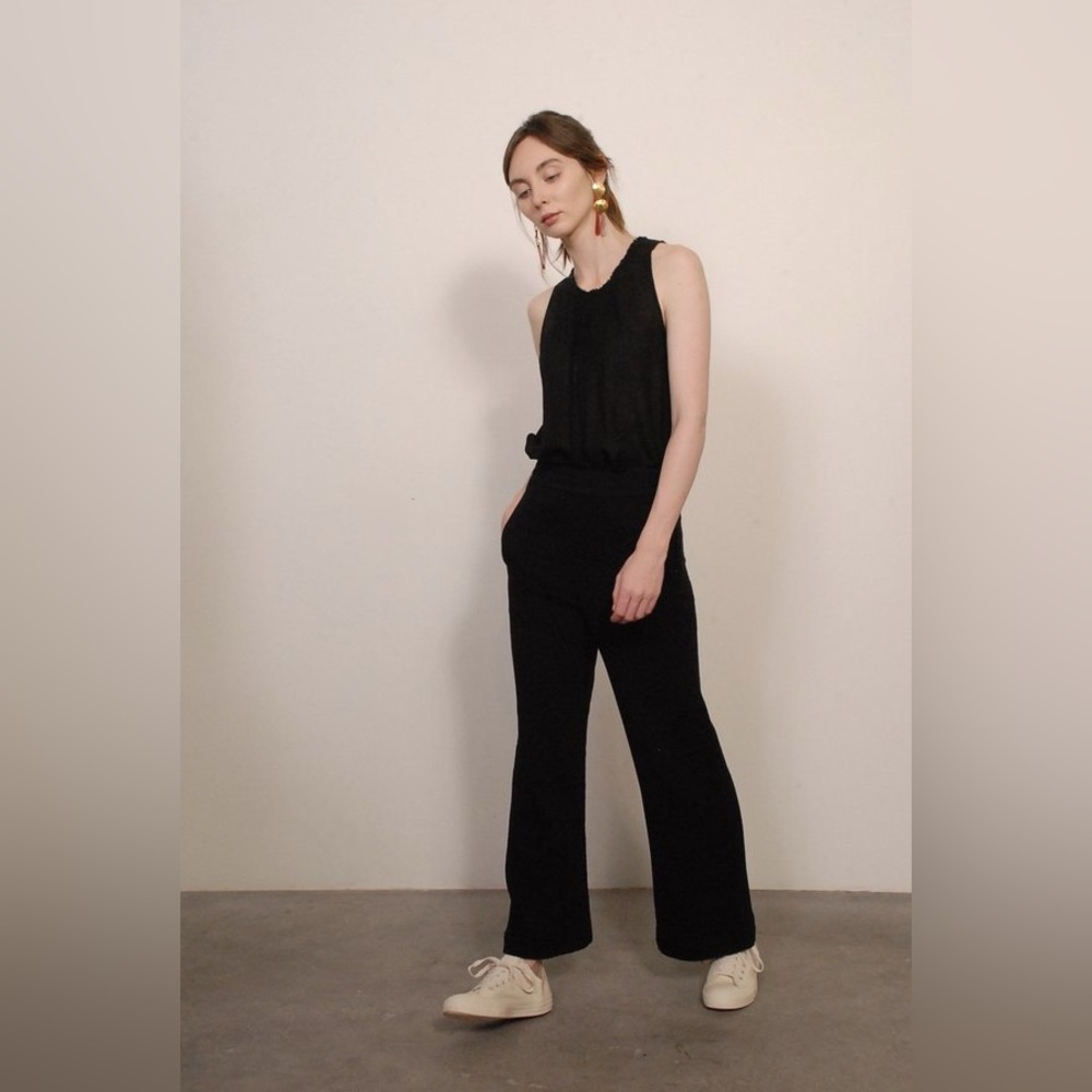 Raquel Allegra Gauze Wide Leg Pants Black 1 Small